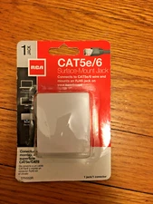 RCA Cat 5e/6 White Surface Mount Ethernet RJ-45 Jack TPH553R No keystone needed!
