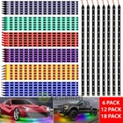 Lot Waterproof 12''/15 DC 12V Motor LED Strip Underbody Light For Car Motorcycle