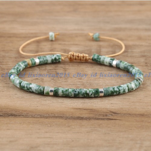 Natural Crystal Stone Bracelet Gemstone Beaded Dainty Healing Bracelet Handmade - Picture 19 of 59