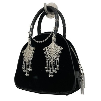 TANAKA DAISUKE Bag: wing bijou hand bag Black W20×H21×D8cm;