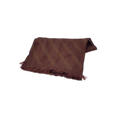 GIORGIO ARMANI silk scarf, brown, all-over pattern, women's.