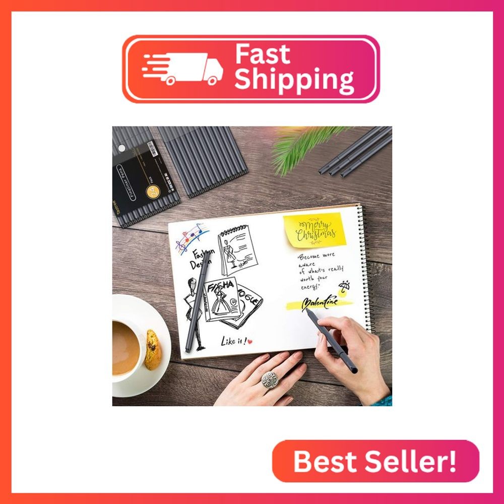 Taotree Journal Planner Pens, 24 Black Fine Point Pens, Ideal for Art, Crafts, S