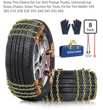 New Universal Car Snow Chains Tire Width 195 205 215 220 225 235 240 245 255 265