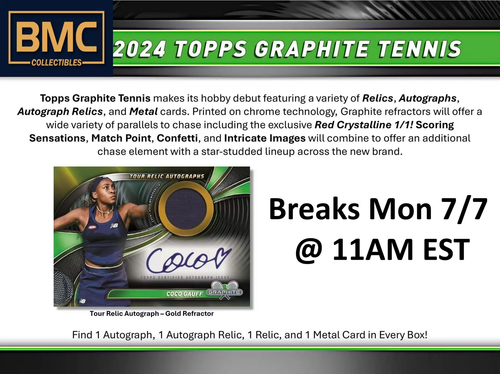 Chris Evert 2024 Topps Graphite Tennis 1x Case Break #3