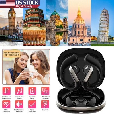 KOVOL Bluetooth Translation Earphone Real Time 144 Language Translator Earbuds