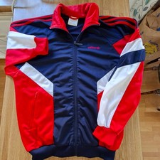 Vintage 90s ADIDAS Track Jacket - Navy/Red/White - Flag Tag - Size M / D5 - VGC