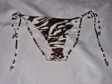 BNWOT Gorgeous brown white MARIANNA.G bikini bottoms size 10