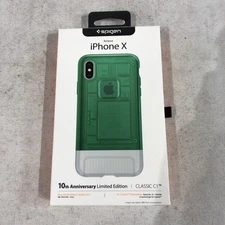 NIB Spigen iPhone X 10th Anniversary Limited Edition C1 Case G3 Green