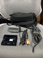 Sony DCR-SR42 Handheld Hard Drive Camcorder Silver w/ Base and accessories