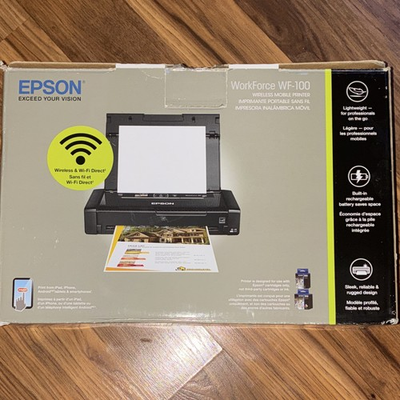 #ad Epson WorkForce WF 100 Portable Wireless Color Inkjet Mobile Printer $110.00