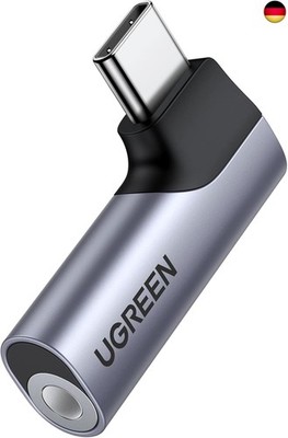 UGREEN USB C to 3.5 mm Jack 90 Degree Angle Adapter to Jack, Aux Headphone