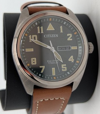Citizen Eco-Drive BM8560-11X Herrenuhr 42mm, Sekundenzeiger, Leder, 100M WR