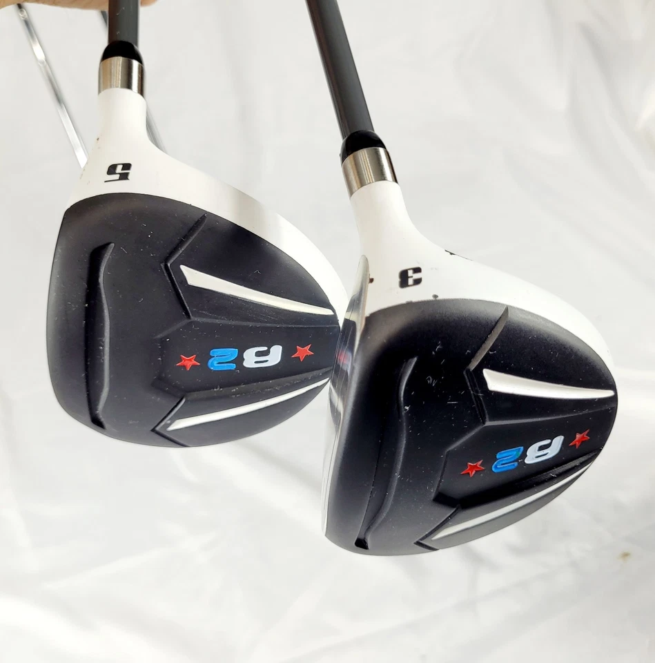 4 Right Hand Patriot Golf Clubs Regular Flex Driver, 3 n 5 Fairway Wood n Putter - Image 4 of 4