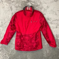 Columbia Boys Youth Bugaboo II Fleece Interchange Omni Heat Tech Jacket L Red