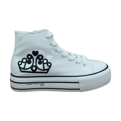 Fornarina Barbie4 Sneaker Plateau High Weiß für Mädchen