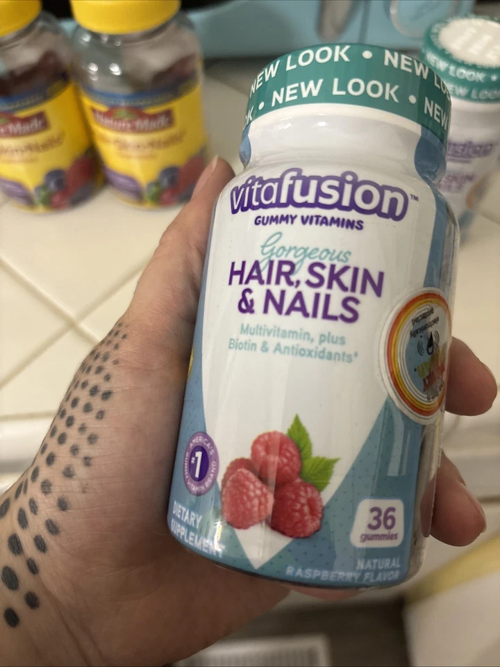 2 Vitafusion And 2 Nature Made Gummies: Hair Skin And Nails. 4 Total. (EXPIRED) - Image 4 of 4