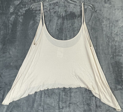 Everyday Gypsy Cami Womens One Size Ivory Junkies Soft Shark Bite Hem Boho