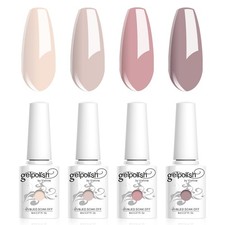 Vishine smalto gel semipermanente set di 4 colori beige nudo pelle collezione