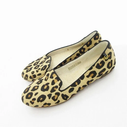 Scarpa piatta UGG slip on vera pelle modello Harako leopardato 23 cm (9 06 pollici) usata
