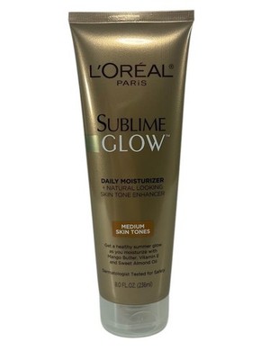 Loreal Paris Sublime Glow Medium Skin Tones Daily Moisturizer Tan Lotion 8oz
