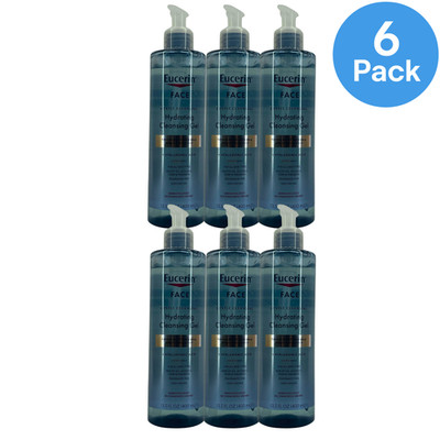 Eucerin Face Hydrating Cleansing Gel 13.5 oz 6 Pack New