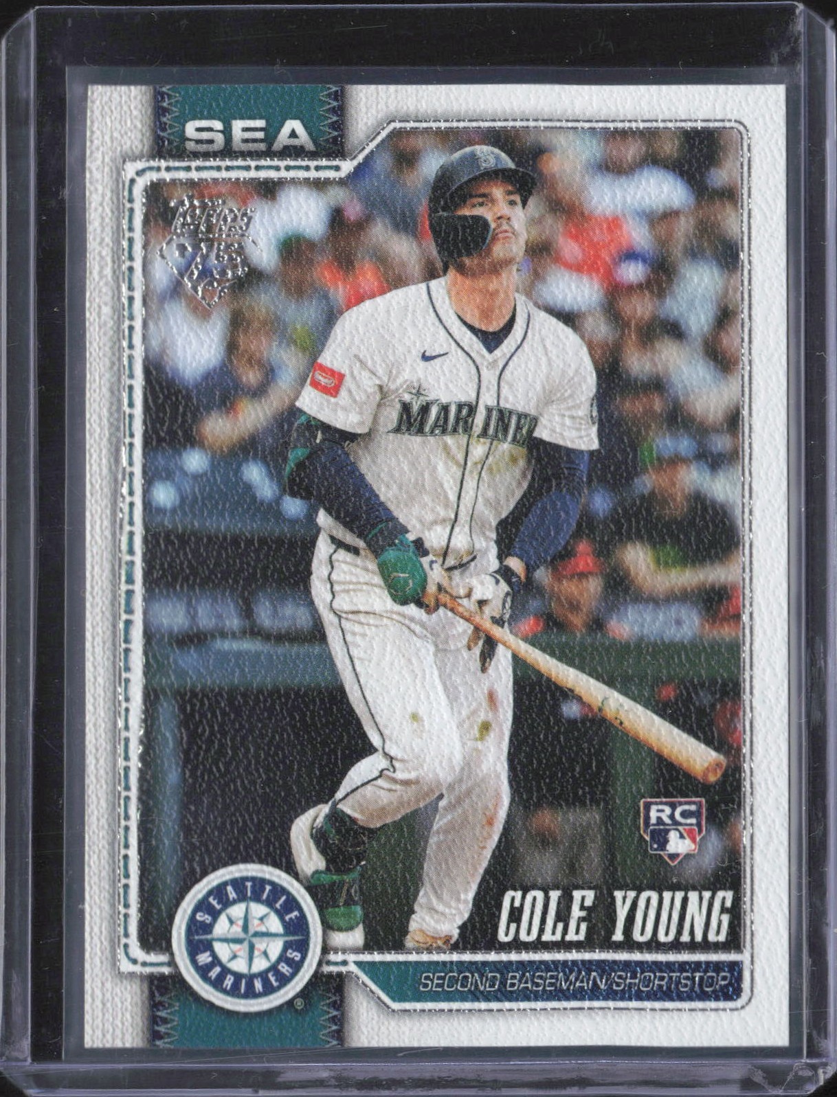 2026 Topps Series 1 Cole Young Mariners Canvas Parallel RC #129  /50