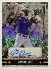 2026 LEAF METAL BASEBALL MAX BELYEU #2/5 1991 GOLD LEAF PROSPECTS SILVER AUTO