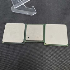 Gold Pin CPU Scrap Lot   lot of 3 Ceramic  PGA   Bent / Broken   Recovery Only