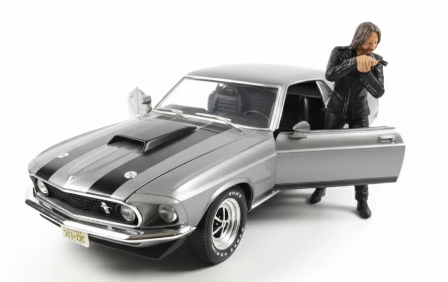 '69 Ford Mustang Boss 429 "John Wick" GREENLIGHT 1:18 - Immagine 2 di 4