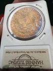 Hannes Tulving Slab~1881 S BU with Tone Morgan Silver Dollar~ Old Vintage Holder