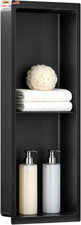 No Tile Needed Shower Niche 9"X 25", Bathroom Wall Niche Double Shelves Stai...