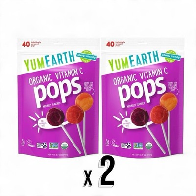 YumEarth Organic Vitamin C Pops Variety Pack, 80 Total - Fruit Flavored