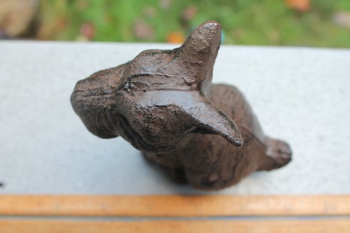 Cast Iron Doorstop Scotty Dog Figurine Sitting Scottish Terrier Bookend Book End - Picture 7 of 8