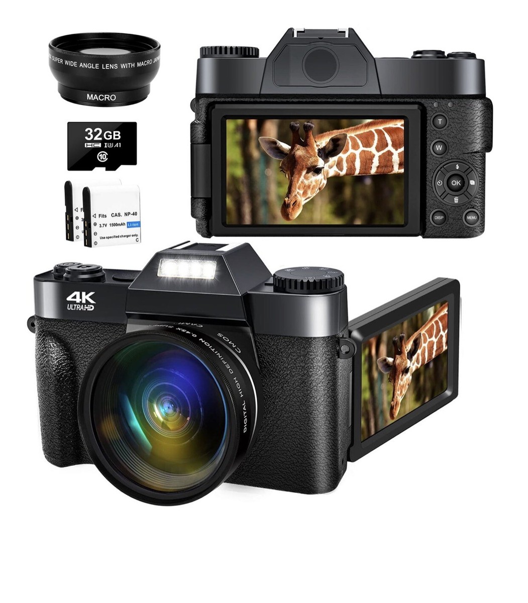 4K Digital Vlogging Camera for 4k Camcorder HD 1080P 48MP Video  Camera