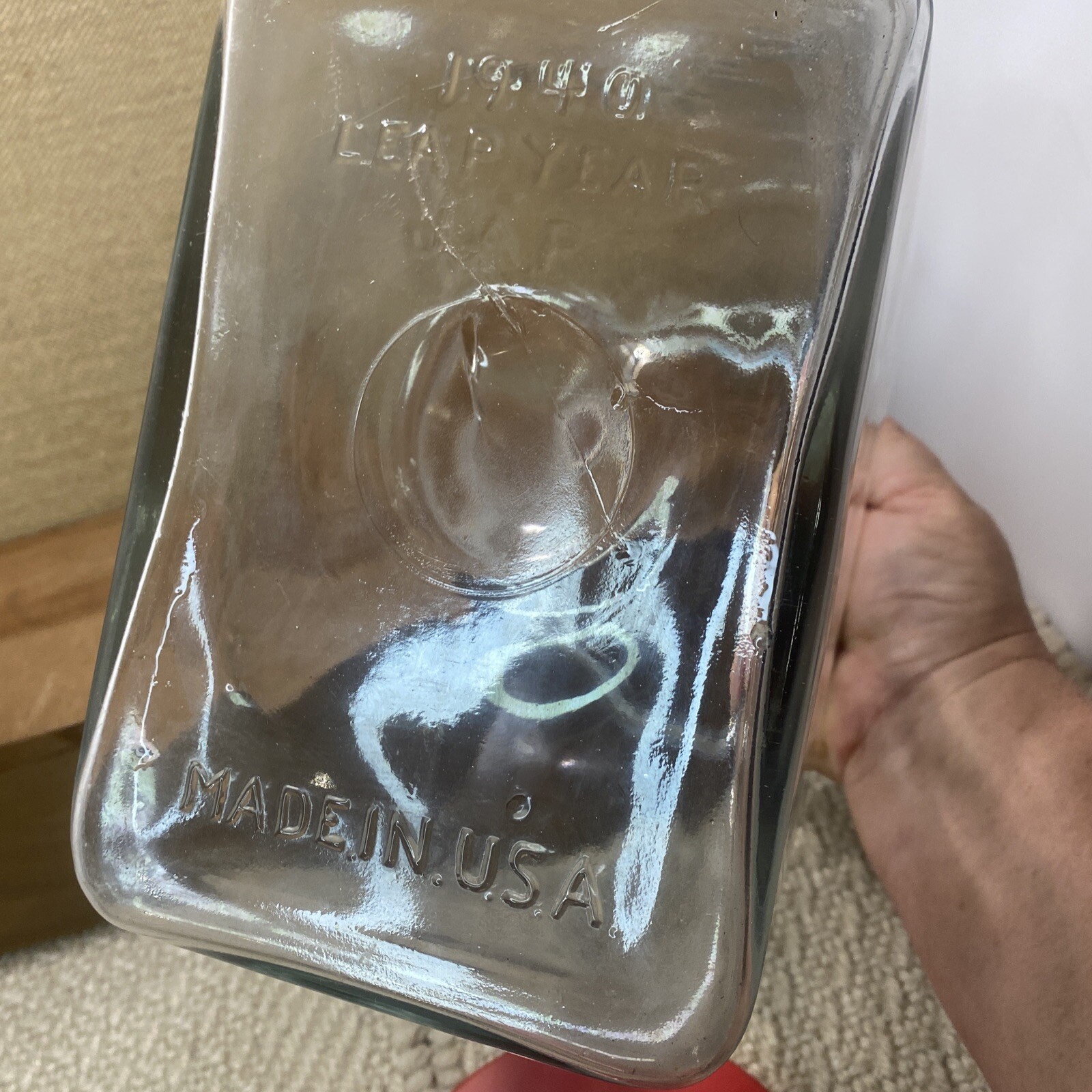 1940’s “Leap Year” Planters Peanuts Glass Jar with Tin Lid Made in the USA! Nice eBay