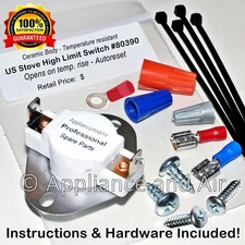 US Stove CERAMIC High Limit Switch USSC #80390 American Harvest, Ashley, Jensen