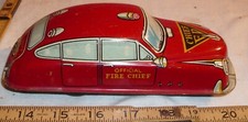 MARX OFFICIAL FIRE CHIEF CAR TIN FRICTION TOY
