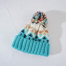 UK Lady Cute Knitted Pom Beanie Hat Bobble Skull Cap Warm Ski beanie hat