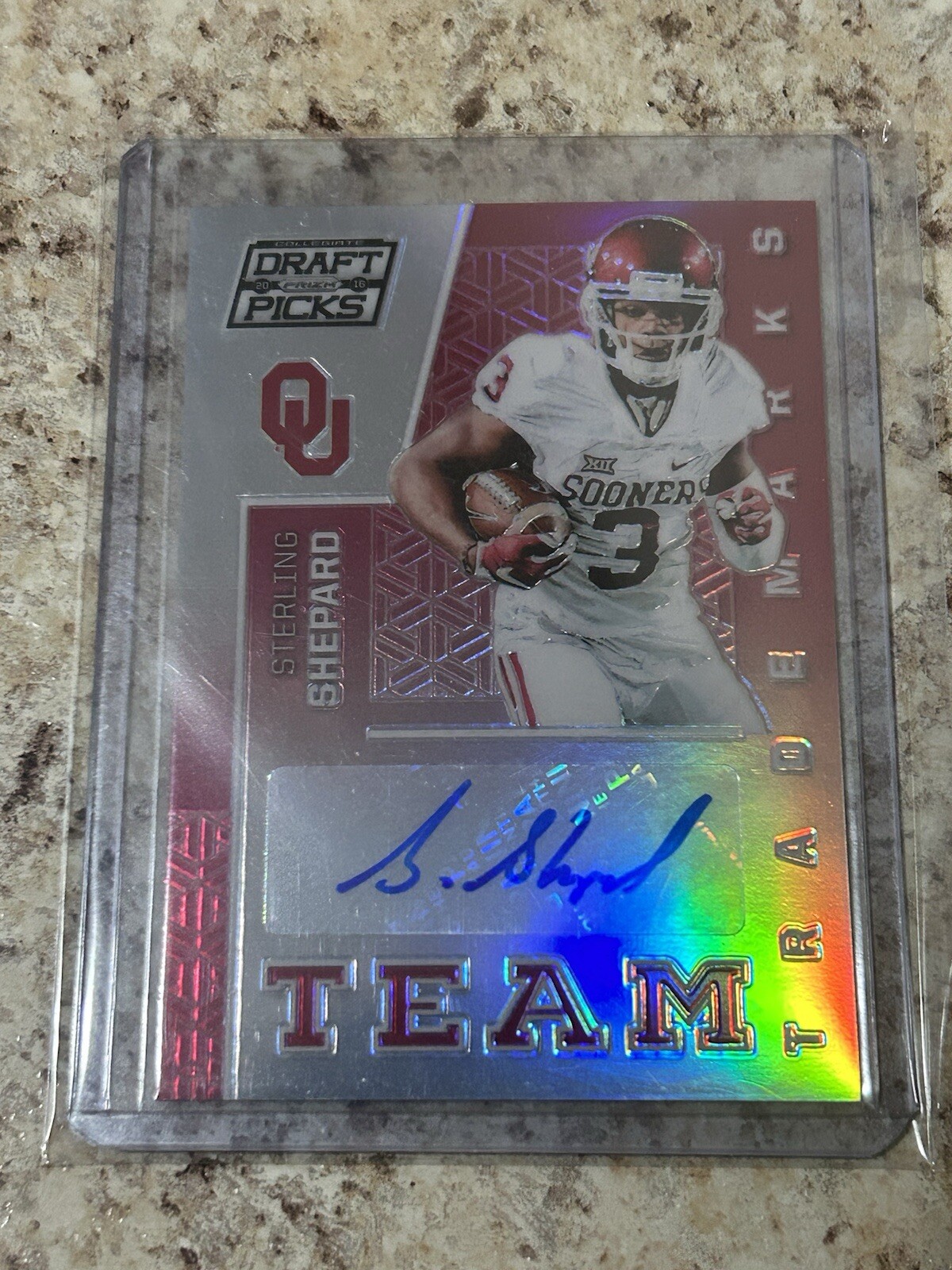 2016 Panini Prizm Draft Silver Prizm Sterling Shepard Trademarks Rookie Auto SP