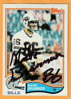 Mark Brammer Buffalo Bills AUTO Signed 1982 Topps Michigan State Spartans