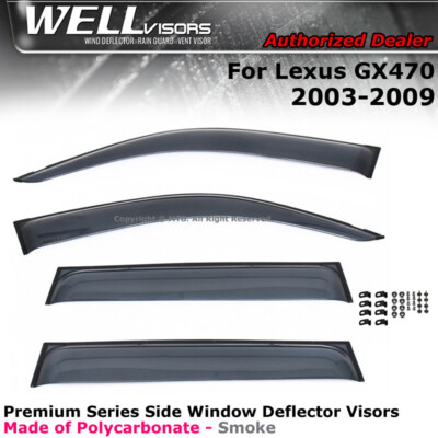 WELLvisors for Lexus GX470 03-09 Window Visors Wind Deflectors Premium Series