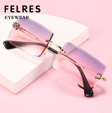 Metal Rimless Square Sunglasses For Men Women Outdoor Party Glasses UV400 New