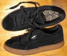 Puma Boys Suede Jr Classic Size 6 Black Lace Up Sneaker UK Size 5.5