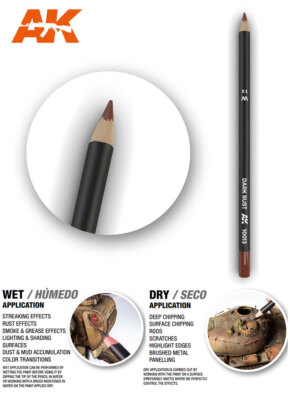AK-Interactive Weathering Semi Grease Water Pencil - Dark Rust