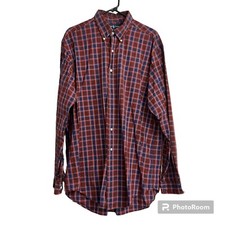 Ralph Lauren Classic Fit Red Plaid Button Down Long Sleeve Shirt Sz 16-1/2 L