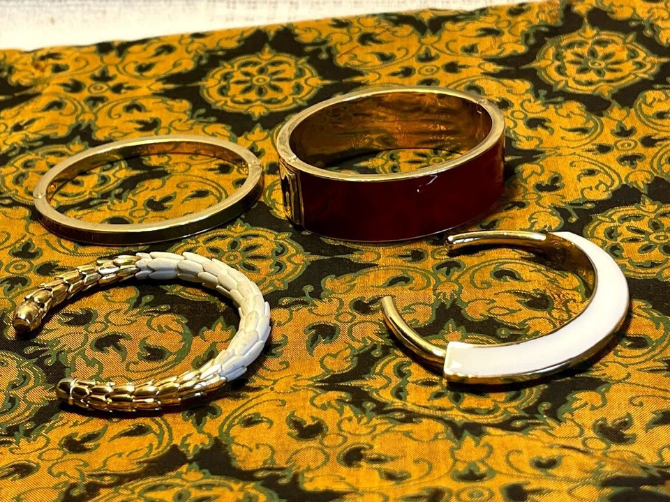 Pulseras J Crew - Lote de 4 brazaletes y 2 puños usados en excelente estado * Foto 2 de 4