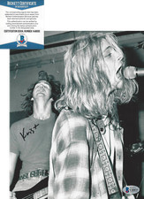 KRIST NOVOSELIC NIRVANA BASSIST SIGNED 8x10 PHOTO D PROOF BASS BECKETT BAS COA