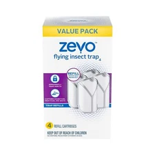 Zevo Flying Insect Trap Refill Cartridges, Fly Trap, Fruit Fly Trap (4 Refill...