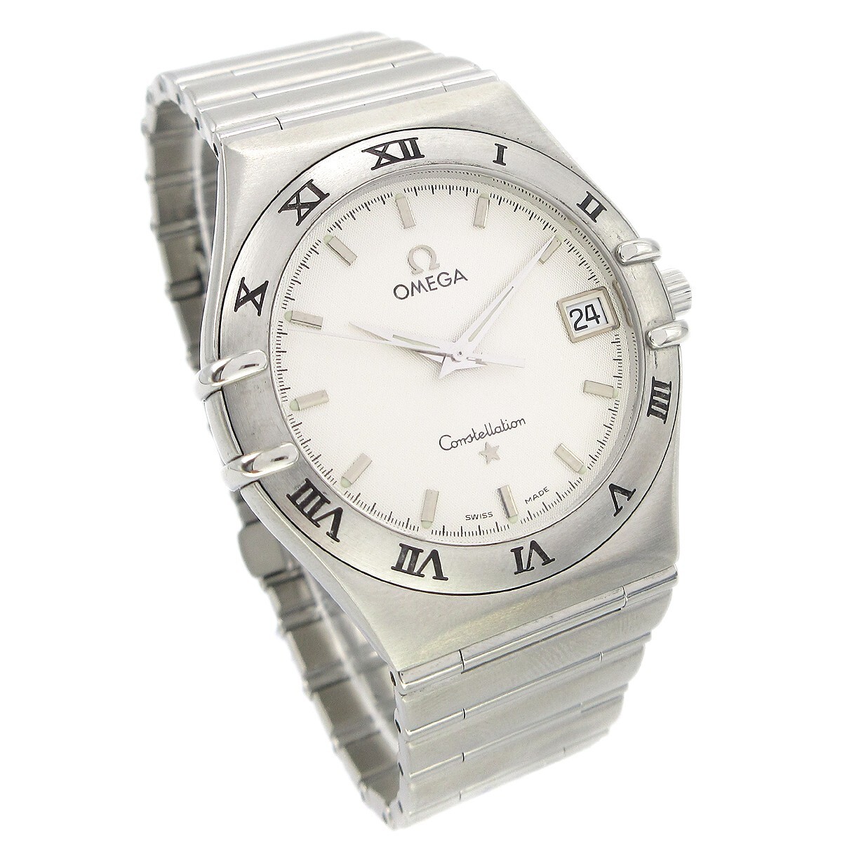 Omega Constellation Watch Wristwatch Quartz Silver SS 56372159