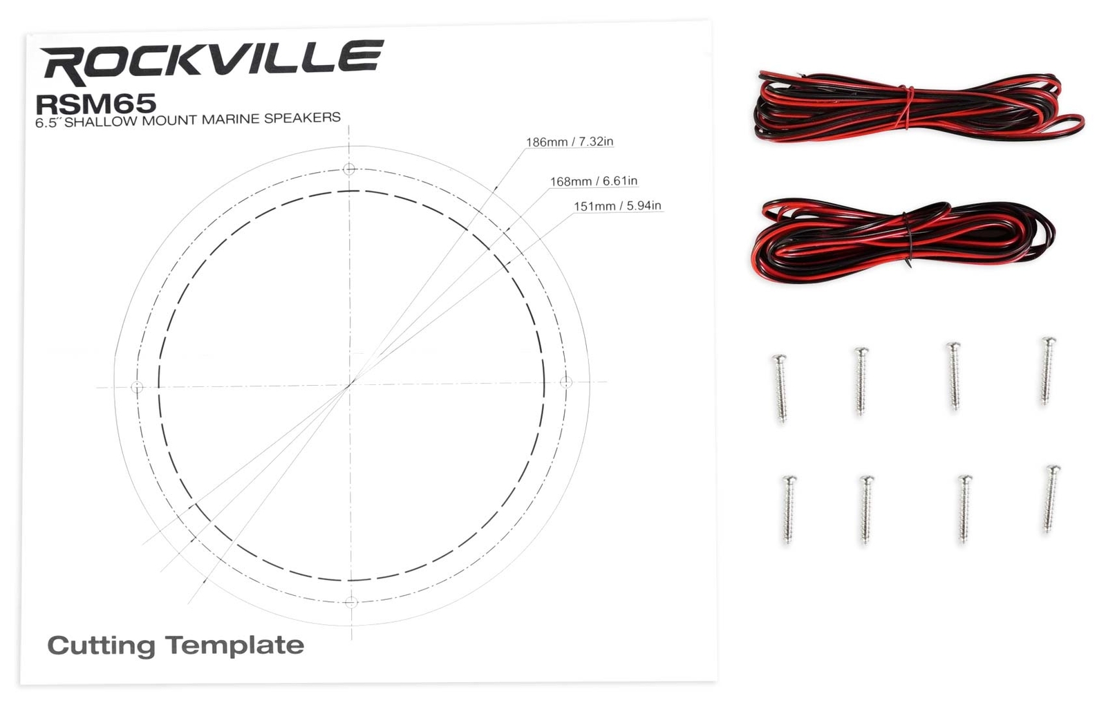 6 Акустические системы Rockville RSM65W 65 Slim для морских лодок 6-канальный усилитель Bluetooth-приемник